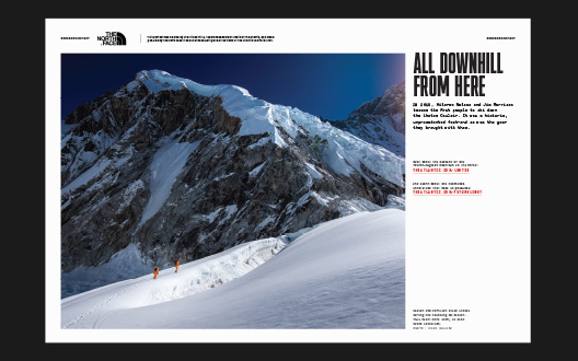 The North Face print advertisement in The Atlantic